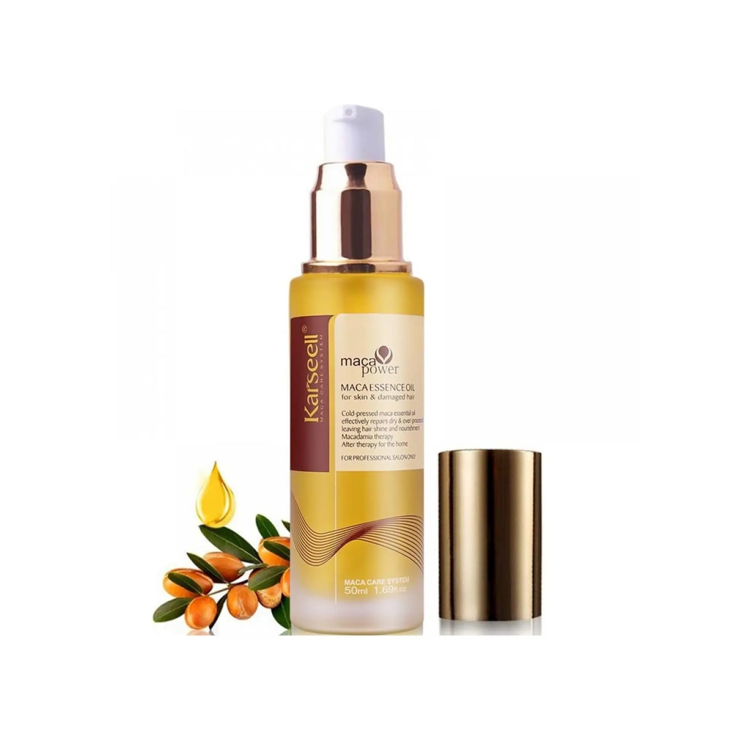 Karseell Maca Power Maca Essence Oil Yıpranmış Saçlar İçin Onarıcı Argan Yağı 50 ml