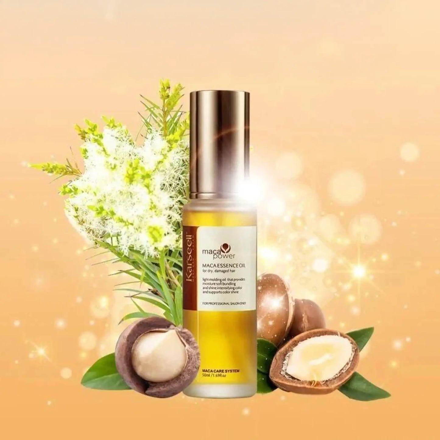 Karseell Maca Power Maca Essence Oil Yıpranmış Saçlar İçin Onarıcı Argan Yağı 50 ml